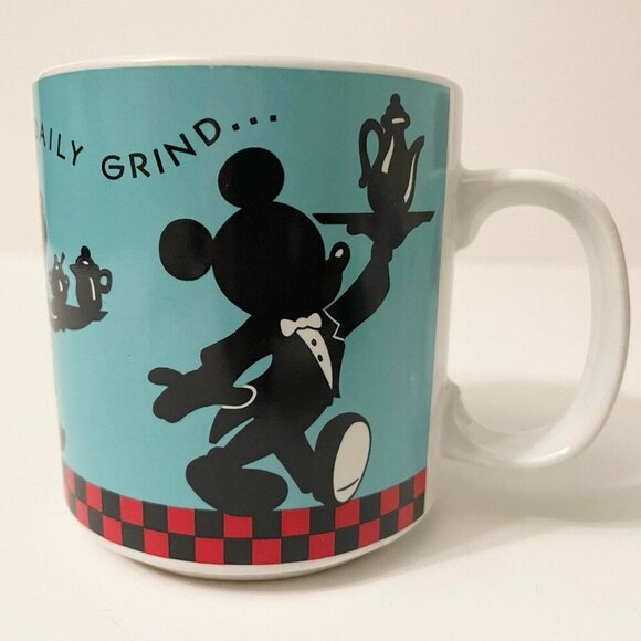 Walt Disney Mickey Minnie Mouse Coffee Mug The Daily Grind Gibson Applause - Picture 13 of 16